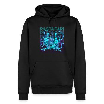 Spaghetti volant Monster Pastafari Pastafariani - Sweat à capuche Premium bio Homme - noir - Devant - Nico (187cm)