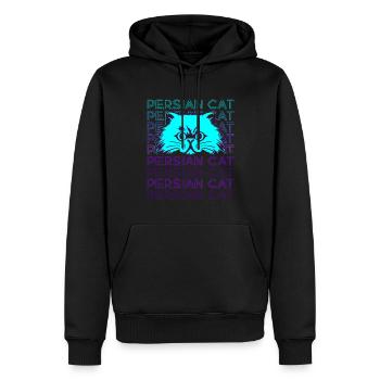 Perserkatze Retro - Männer Premium Bio Hoodie - Schwarz - Vorne - Nico (187cm)