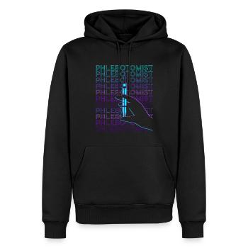 Phlebotomist Phlebotomie Retro - Männer Premium Bio Hoodie - Schwarz - Vorne - Nico (187cm)