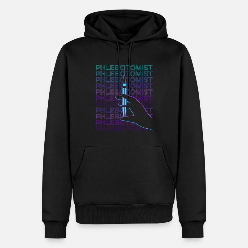 Phlebotomist Phlebotomie Retro - Männer Premium Bio Hoodie - Schwarz