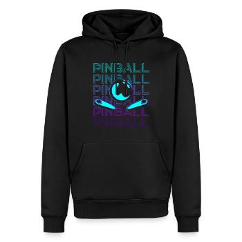 Joueur de flipper Rétro - Sweat à capuche Premium bio Homme - noir - Devant - Nico (187cm)