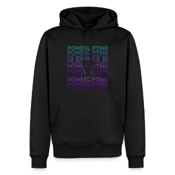 Power Triathlon Powerlifter Rétro - Sweat à capuche Premium bio Homme - noir - Devant - Nico (187cm)