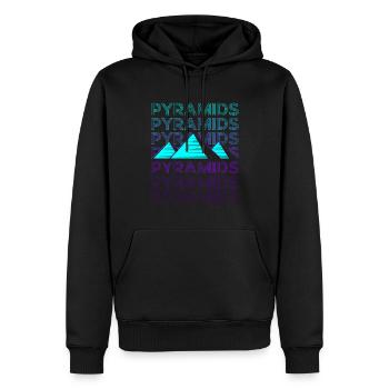 Pyramiden Ägyptische Pyramide Retro - Männer Premium Bio Hoodie - Schwarz - Vorne - Nico (187cm)
