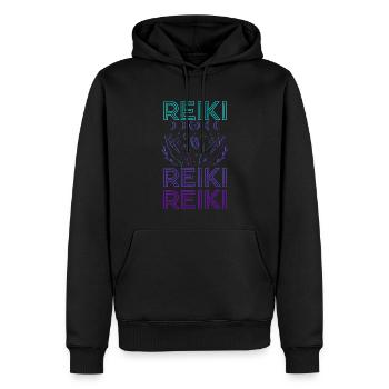 Reiki Heiler Geistiges Heilen Ganzheitlicher Heile - Männer Premium Bio Hoodie - Schwarz - Vorne - Nico (187cm)