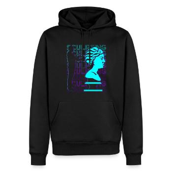 Sculpture Sculptor Retro - Men’s Premium Organic Hoodie - black - Front - Nico (187cm)