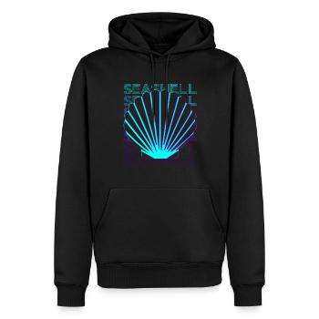 Coque Rétro - Sweat à capuche Premium bio Homme - noir - Devant - Nico (187cm)