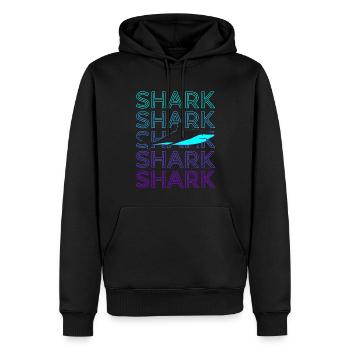 Hai Retro - Männer Premium Bio Hoodie - Schwarz - Vorne - Nico (187cm)