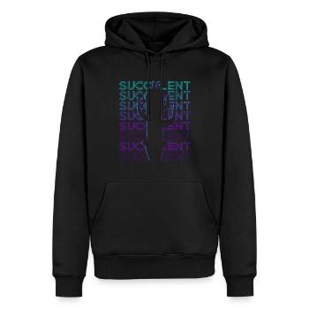 Sukkulente Kaktus Retro - Männer Premium Bio Hoodie - Schwarz - Vorne - Nico (187cm)