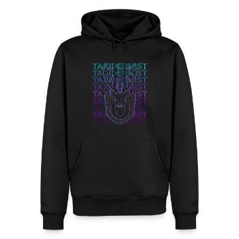 Taxidermiste Taxidermiy Retro - Sweat à capuche Premium bio Homme - noir - Devant - Nico (187cm)
