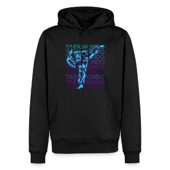Taekwondo Koreanische Kampfsportarten Retro - Männer Premium Bio Hoodie - Schwarz - Vorne - Nico (187cm)