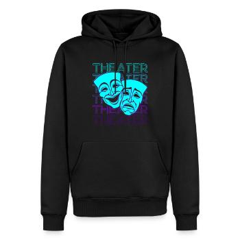 Theater Masken Retro - Männer Premium Bio Hoodie - Schwarz - Vorne - Nico (187cm)