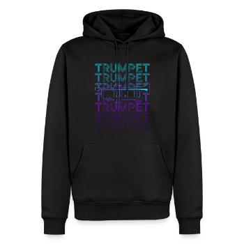 Trompetenspieler Trompeter Retro - Männer Premium Bio Hoodie - Schwarz - Vorne - Nico (187cm)