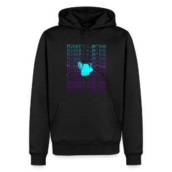Chasse à la dinde Chasseur de dinde Retro - Sweat à capuche Premium bio Homme - noir - Devant - Nico (187cm)
