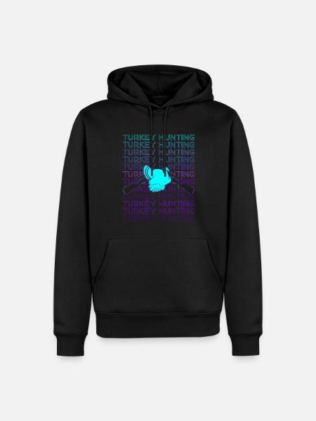 Tyrkiet Jagt Tyrkiet Jæger Retro - Herre Premium økologisk hoodie - sort