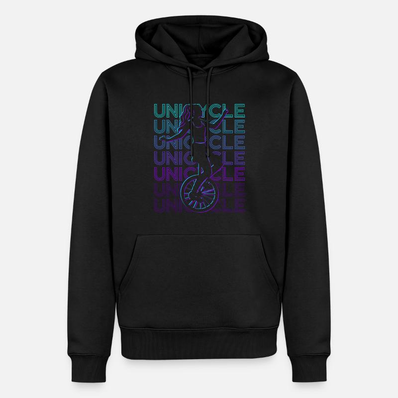 Monocyclisme Monocycle Rétro - Sweat à capuche Premium bio Homme - noir