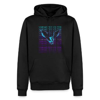 Van Meter Visitor Cryptozoology Retro - Men’s Premium Organic Hoodie - black - Front - Nico (187cm)
