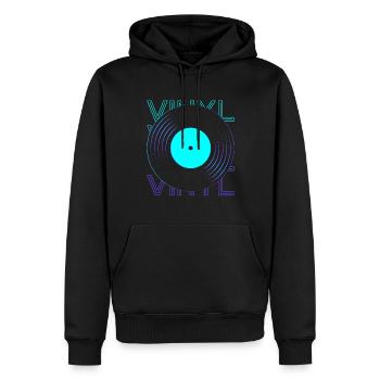 Vinyl-Schallplatte Vinyl-Schallplattenspieler Phon - Männer Premium Bio Hoodie - Schwarz - Vorne - Nico (187cm)