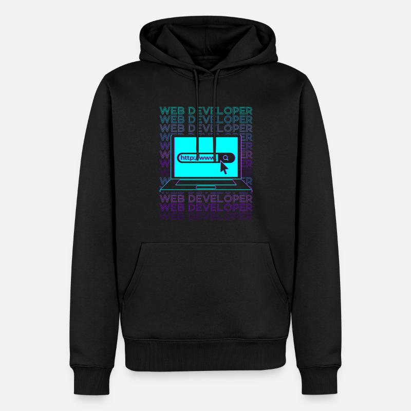 Web Developer Web Development Retro - Men’s Premium Organic Hoodie - black
