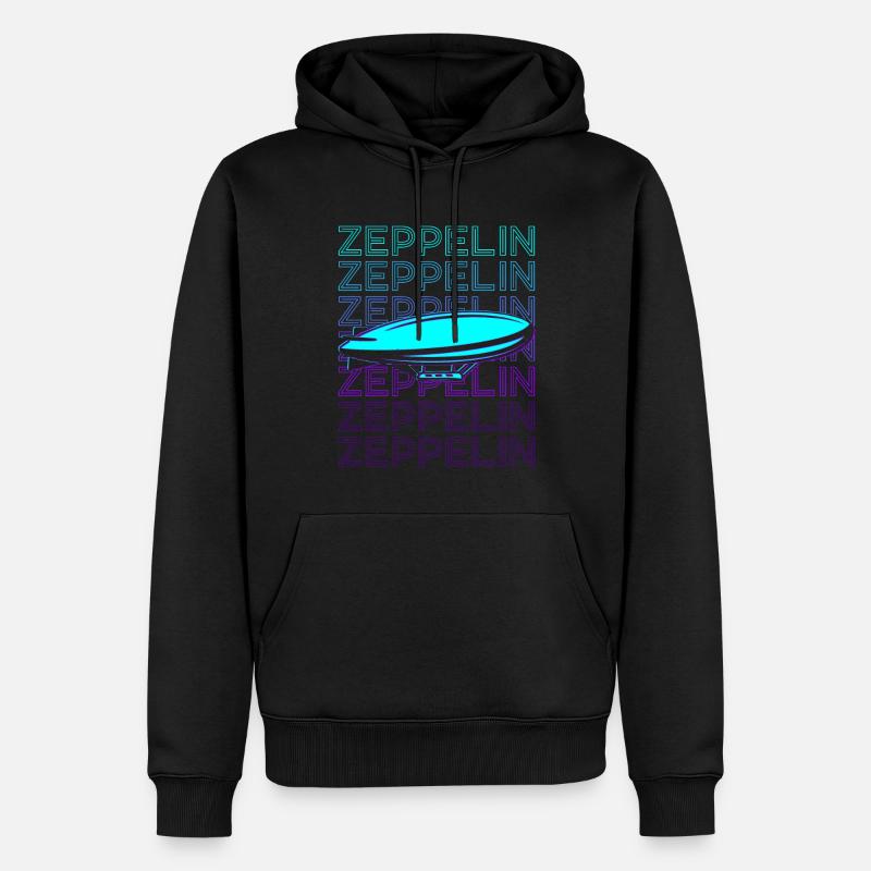 Zeppelin Luftschiff Retro - Männer Premium Bio Hoodie - Schwarz