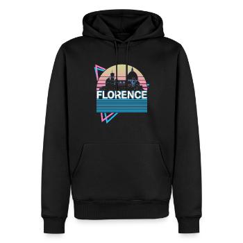 Florenz Stadt Skyline Stadtbild Retro - Männer Premium Bio Hoodie - Schwarz - Vorne - Nico (187cm)