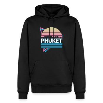 Phuket Stadt Skyline Stadtbild Retro - Männer Premium Bio Hoodie - Schwarz - Vorne - Nico (187cm)