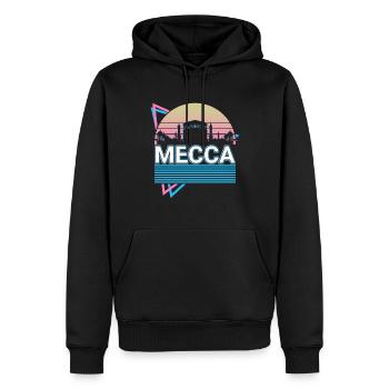 Mekka Stadt Skyline Stadtbild Retro - Männer Premium Bio Hoodie - Schwarz - Vorne - Nico (187cm)