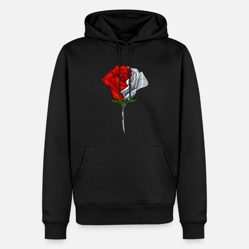 Cyborg Rose Cyber Esthétique - Sweat à capuche Premium bio Homme - noir
