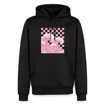 Dänische Pastell-Ästhetik Japanisch - Männer Premium Bio Hoodie - Schwarz - Vorne - Nico (187cm)