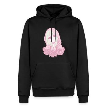 Danish Pastel Aesthetic Sad Anime Girl R - Men’s Premium Organic Hoodie - black - Front - Nico (187cm)