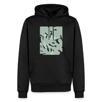 Feuilles esthétiques pastel danoises - Sweat à capuche Premium bio Homme - noir - Devant - Nico (187cm)