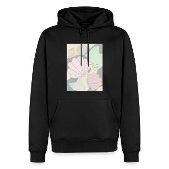 Coque esthétique pastel danoise - Sweat à capuche Premium bio Homme - noir - Devant - Nico (187cm)