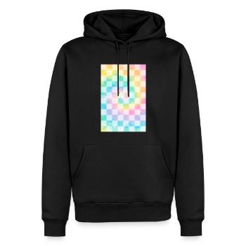 Esthétique pastel danoise Tie Dye - Sweat à capuche Premium bio Homme - noir - Devant - Nico (187cm)