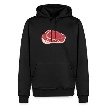 Meatcore Aesthetic Meat - Men’s Premium Organic Hoodie - black - Front - Nico (187cm)