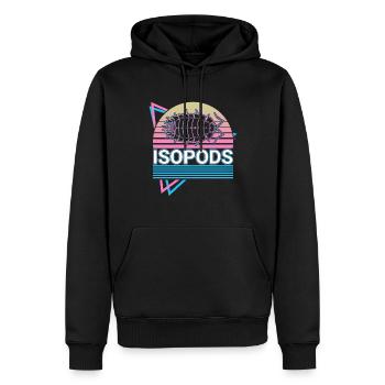Isopods Retro - Männer Premium Bio Hoodie - Schwarz - Vorne - Nico (187cm)