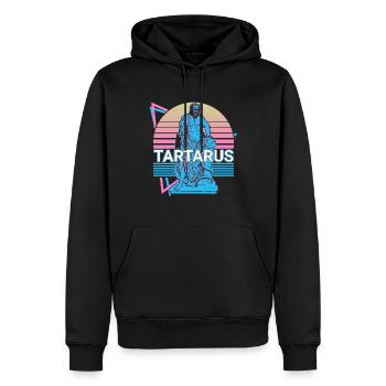 Tartare divinité grecque grec grec ancien M - Sweat à capuche Premium bio Homme - noir - Devant - Nico (187cm)