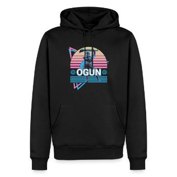 Ogun Orisha Afrikanische Gottheit Yoruba Religion - Männer Premium Bio Hoodie - Schwarz - Vorne - Nico (187cm)