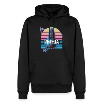 Freyja Freya Déesse nordique Asgard Mytus nordique - Sweat à capuche Premium bio Homme - noir - Devant - Nico (187cm)