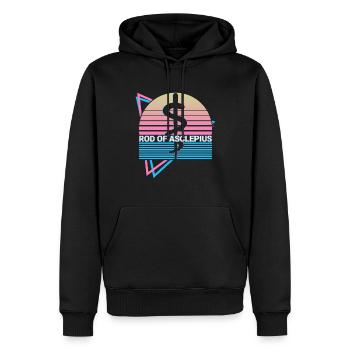 Äskulapstab des Asklepios Stab des Äskulap - Männer Premium Bio Hoodie - Schwarz - Vorne - Nico (187cm)
