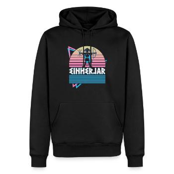 Einherjar Mythologie nordique Armée nordique de - Sweat à capuche Premium bio Homme - noir - Devant - Nico (187cm)
