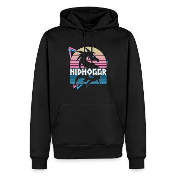 Nidhoggr Wikinger Nordischer Drache Nordische Myth - Männer Premium Bio Hoodie - Schwarz - Vorne - Nico (187cm)