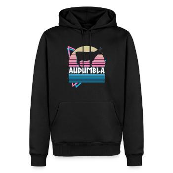 Audumbla Mythologie nordique Vache préhistorique Rétro - Sweat à capuche Premium bio Homme - noir - Devant - Nico (187cm)