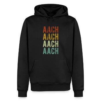 Aach Stadt Retro Vintage - Männer Premium Bio Hoodie - Schwarz - Vorne - Nico (187cm)