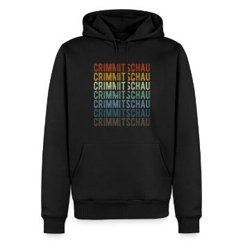 Crimmitschau Stadt Retro Vintage - Männer Premium Bio Hoodie - Schwarz - Vorne - Nico (187cm)
