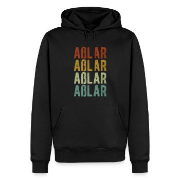 Aßlar City Rétro Vintage - Sweat à capuche Premium bio Homme - noir - Devant - Nico (187cm)