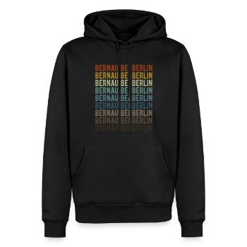 Bernau bei Berlin Stadt Retro Vintage - Männer Premium Bio Hoodie - Schwarz - Vorne - Nico (187cm)