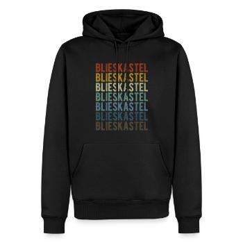 Blieskastel City Rétro Vintage - Sweat à capuche Premium bio Homme - noir - Devant - Nico (187cm)