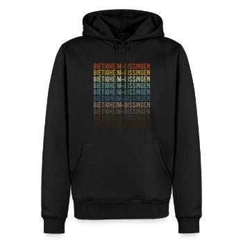 Bietigheim-Bissingen Stadt Retro Vintage - Männer Premium Bio Hoodie - Schwarz - Vorne - Nico (187cm)