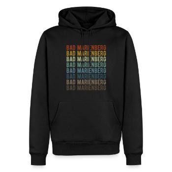 Bad Marienberg Stadt Retro Vintage - Männer Premium Bio Hoodie - Schwarz - Vorne - Nico (187cm)