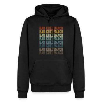 Bad Kreuznach Stadt Retro Vintage - Männer Premium Bio Hoodie - Schwarz - Vorne - Nico (187cm)