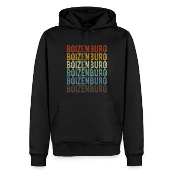 Boizenburg Stadt Retro Vintage - Männer Premium Bio Hoodie - Schwarz - Vorne - Nico (187cm)